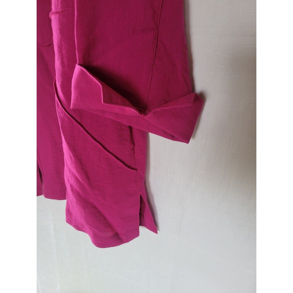 John Mark Tunic Women's XL Button Up Raspberry Boho Lagenlook - Picture 9 of 10